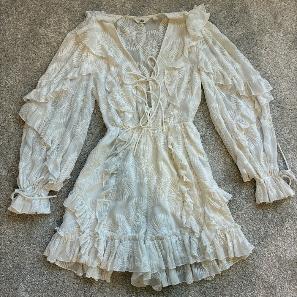Ted Baker White Lace Romper Size 0